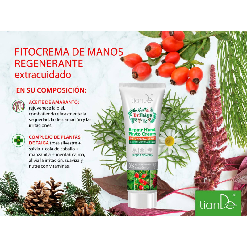 Crema de manos Regeneradora para piel Seca DR. Taiga