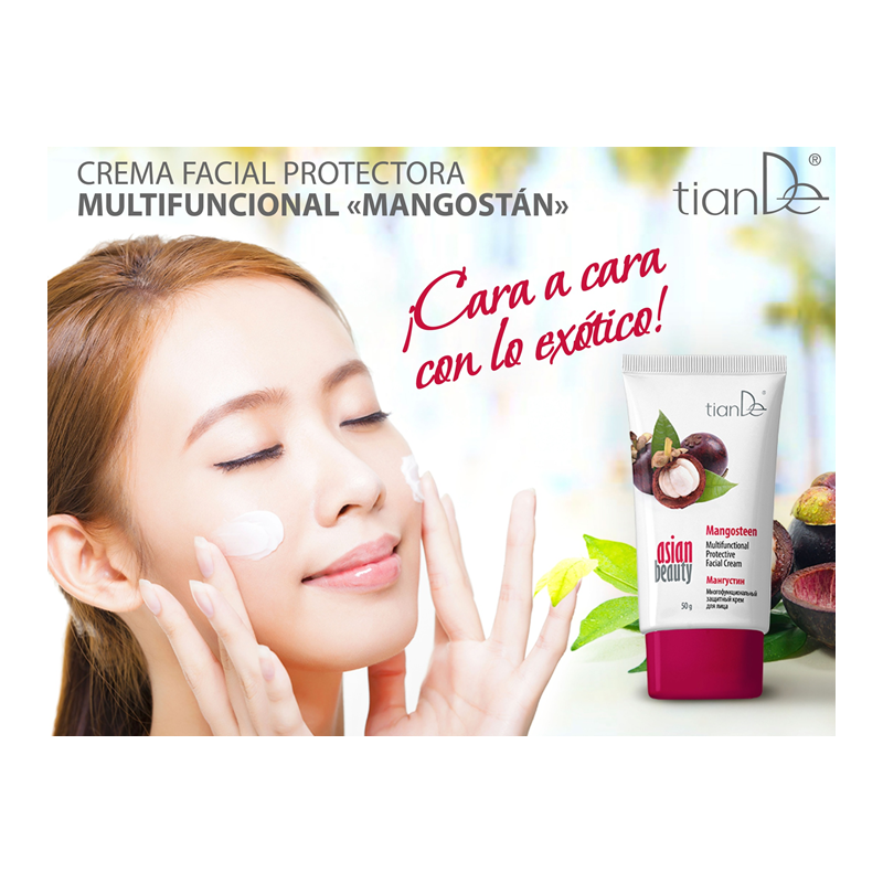Crema Facial Multifuncional Protectora con Mangostán Asian Beauty. 50 g