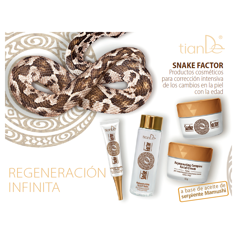 Crema suavizante y anti-arrugas para el contorno de ojos Snake Factor. 25 g