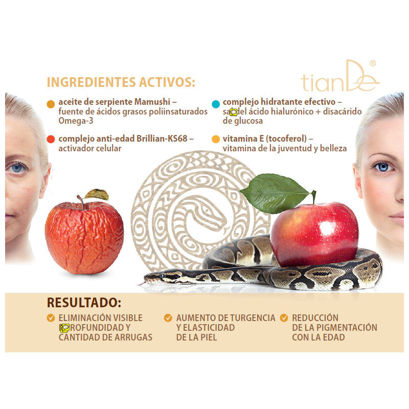 Crema suavizante y anti-arrugas para el contorno de ojos Snake Factor. 25 g