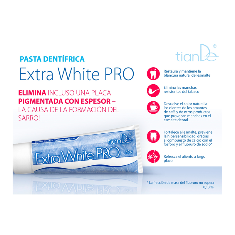 Pasta de dientes Extra blanqueadora White Pro.