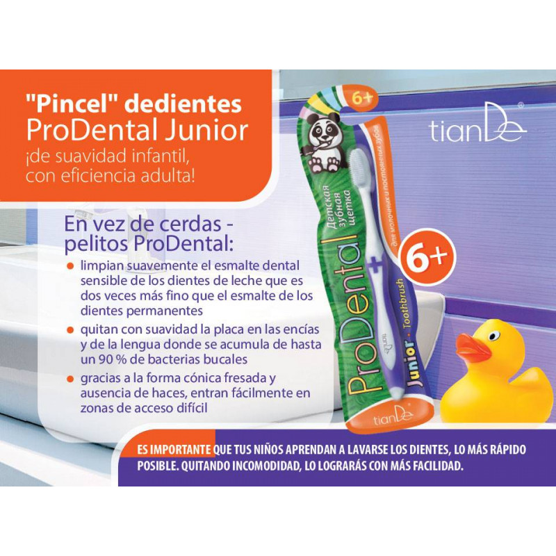 Cepillo de Dientes Antiséptico y Antibacteriano ProDental Junior Rosa.