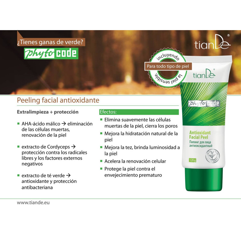 Peeling Facial Antioxidante y Blanqueador Fhyto Code.