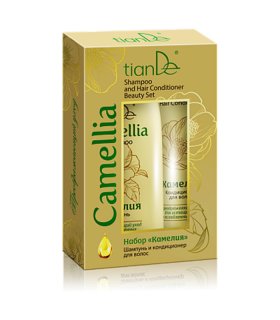 Set de Champú + Acondicionador para el Cabello Seco y Dañado con Camelia Japónica.