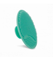 Esponja de Silicona limpiadora y masajeadora color Turquesa.