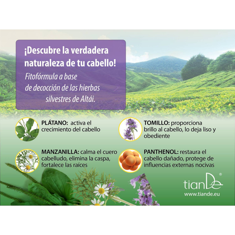 Champú Calmante para Piel Sensible con Hierbas Medicinales de Altái Probotanic.