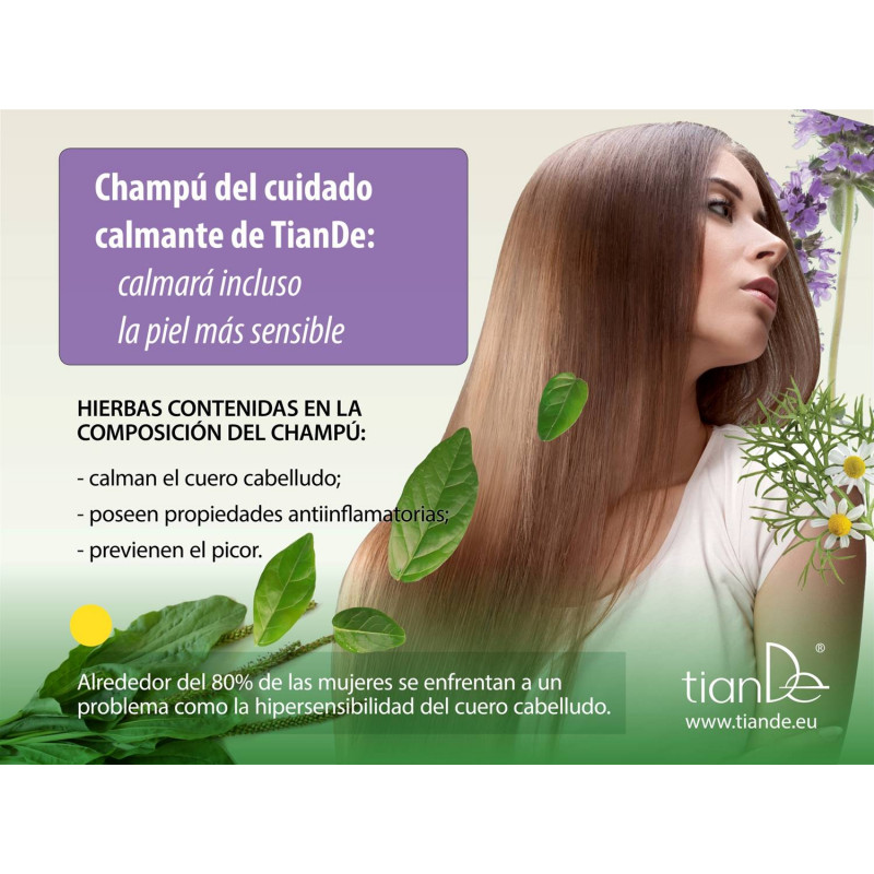 Champú Calmante para Piel Sensible con Hierbas Medicinales de Altái Probotanic.