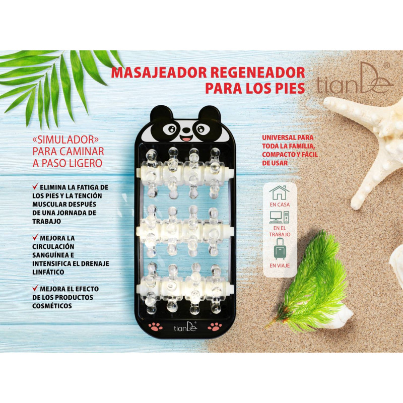 Masajeador Revitalizante y Anticelulítico para Pies cansados, Pantorrillas y Caderas Oso Panda.