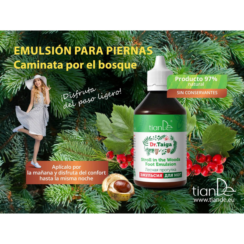 Emulsión de Masaje Terapéutica con Venotónicos para Piernas Cansadas y pies Dr. Taiga