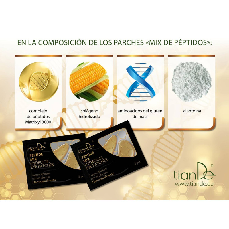 Parches para el Contorno de Ojos Antiarrugas con Hidrogel y Mix Péptidos.