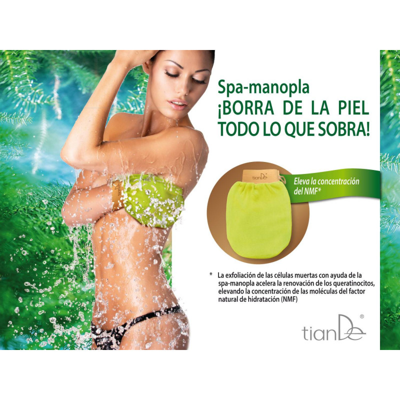 Manopla de Baño Terapéutica  SPA Efecto Peeling.