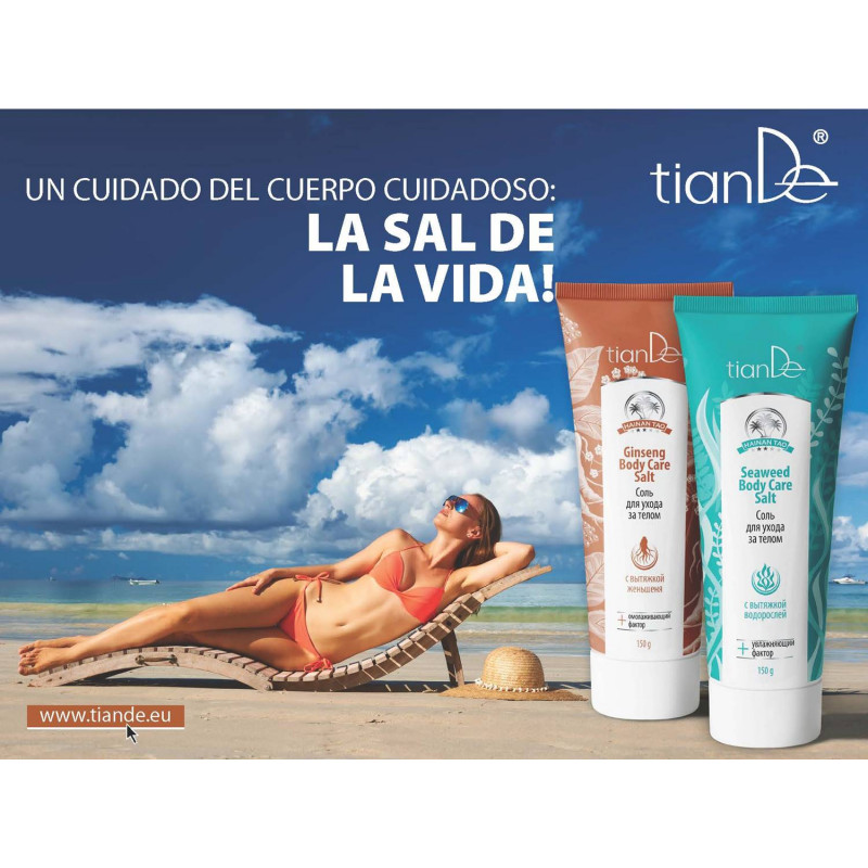 Sal marina corporal Hidratante con Algas Marinas.