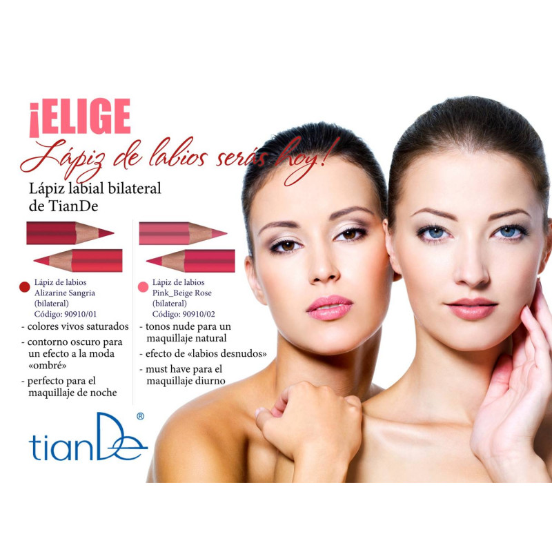 Lápiz de Labios Natural con Doble  Punta con Cera de Abejas y Vitamina E.