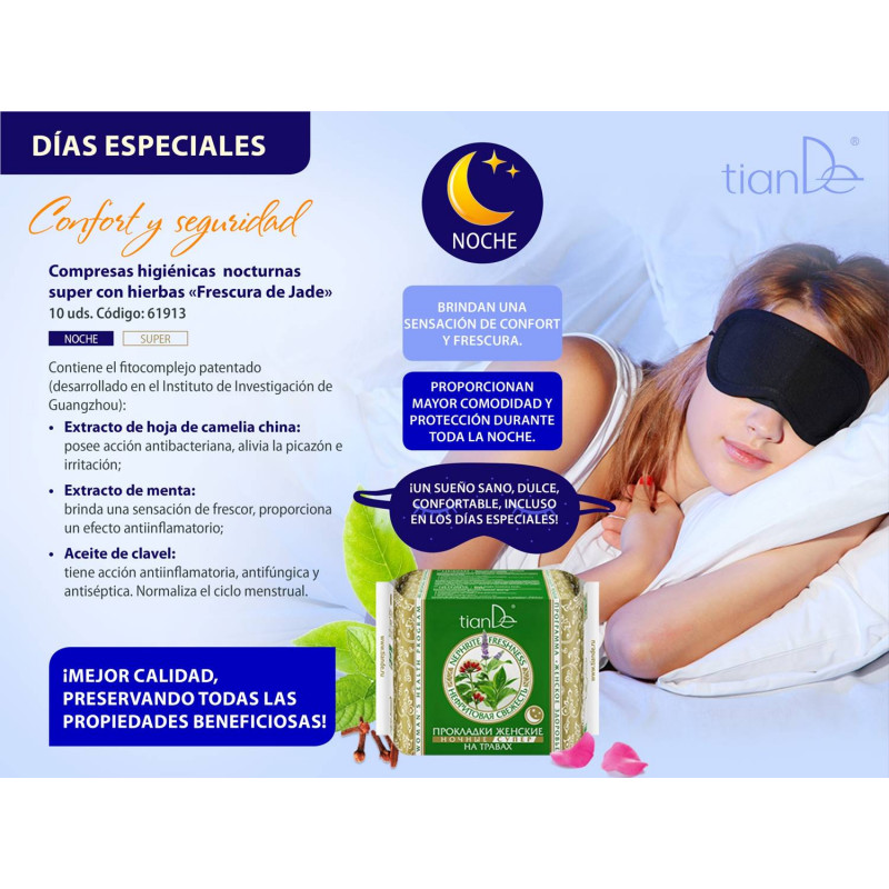 Compresas con Hierbas Terapéuticas Preventivas y Curativas para Noches Críticas Frescura de Jade.
