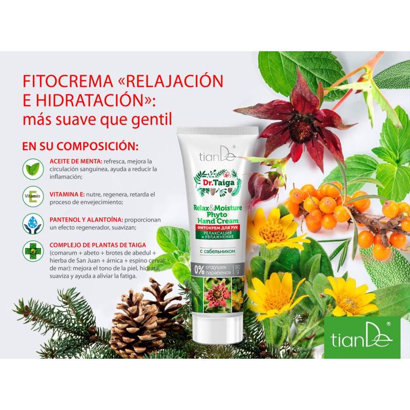 Crema de manos terapéutica Hidratante y Relajante Dr. Taiga.