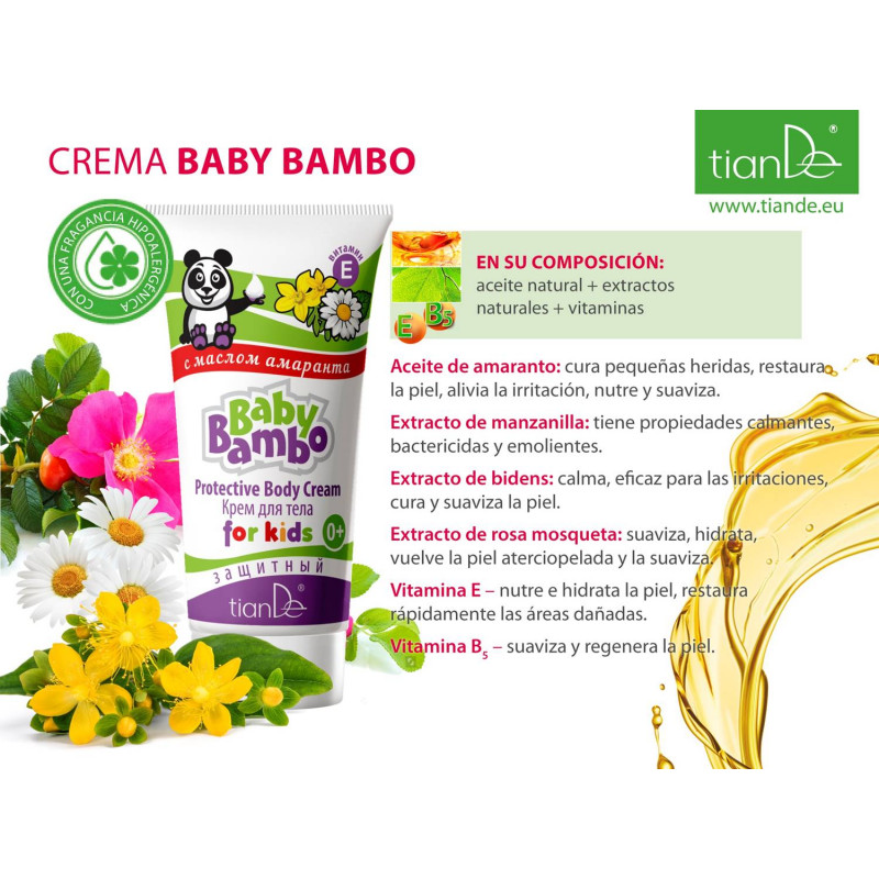 Crema Corporal Para Bebes Protectora y Curativa Baby Bambo.