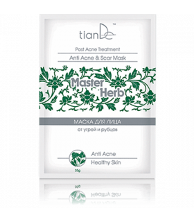 Mascarilla Facial Anti-Acné Cicatrizante y Limpiadora Master Herb.