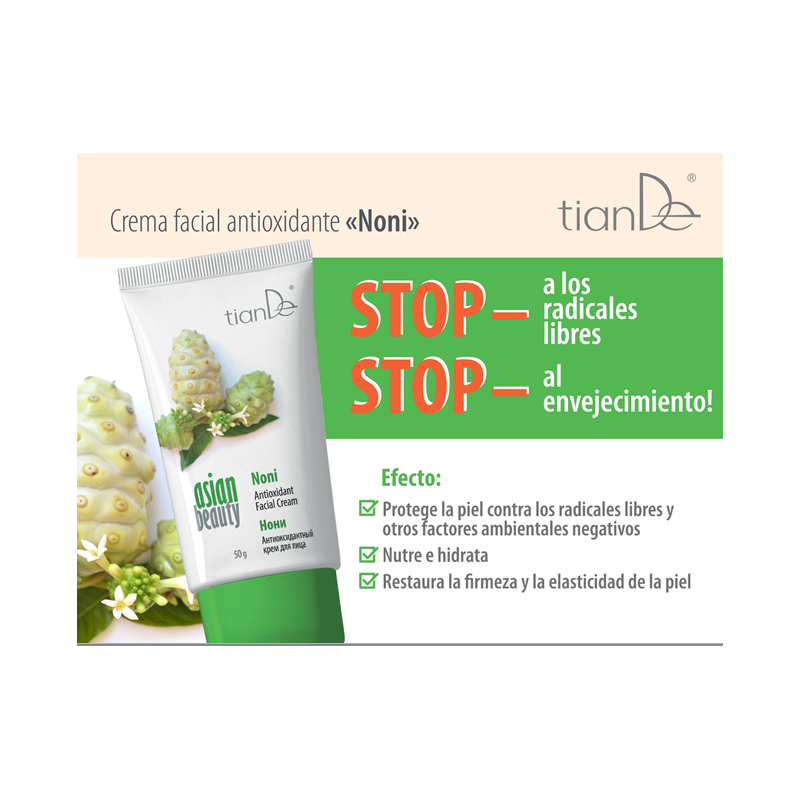 Crema Facial Antioxidante Asian Beauty con Noni. 50g