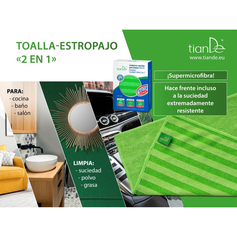 Paño de Limpieza Ecológico 2 +1 Bayeta + Estropajo 1/u