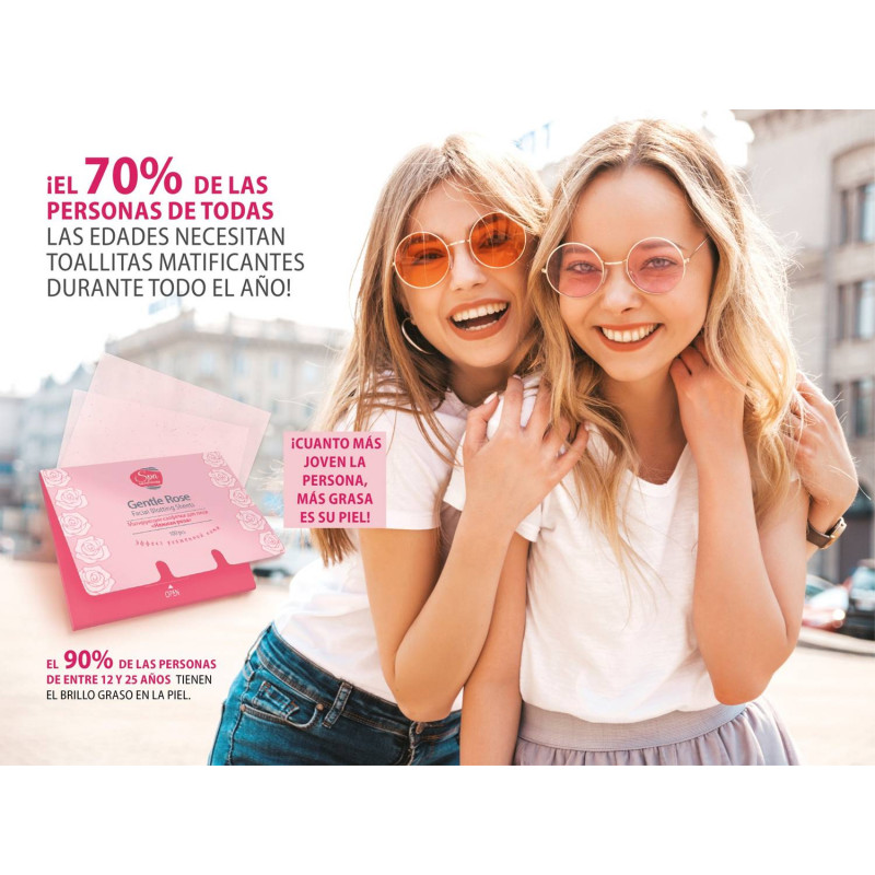 Toallitas Faciales Antimicrobianas, antibacterianas y Matificantes Rosa Tierna. 100/u