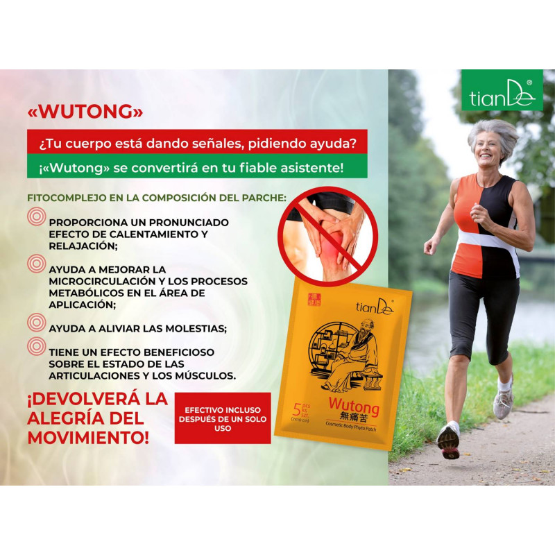 Parche Terapéutico Analgésico para el dolor articular y muscular Wutong. 5/u