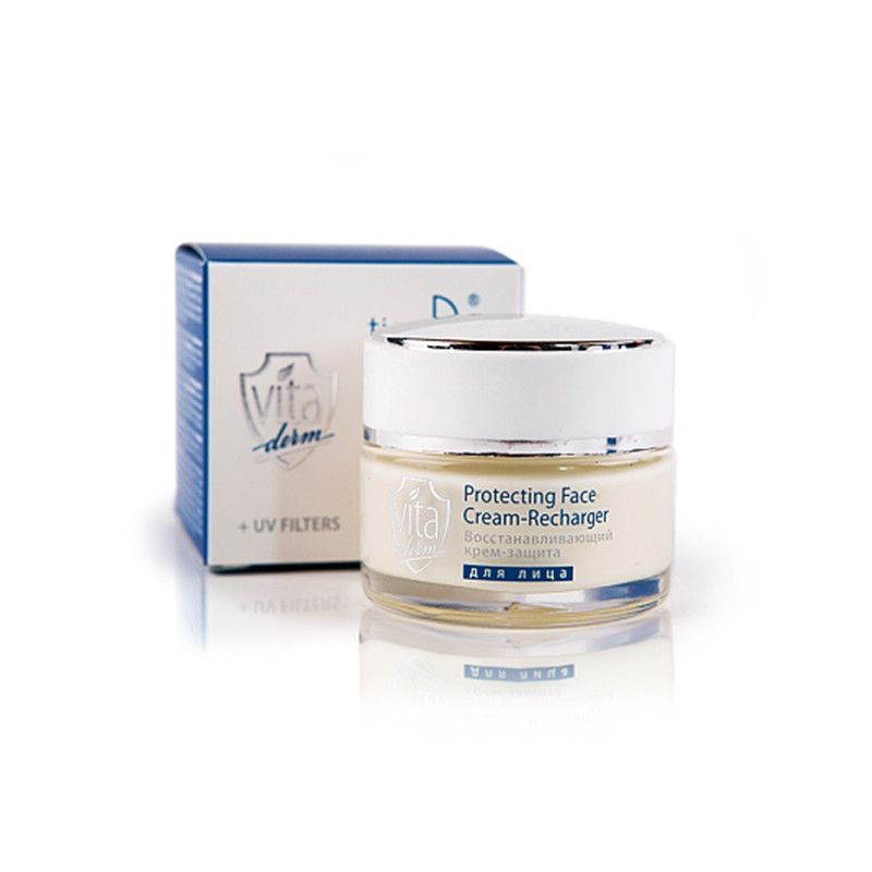 Crema Facial Revitalizante y Protectora con filtros UV y contra Envejecimiento Digital Vita Derm.