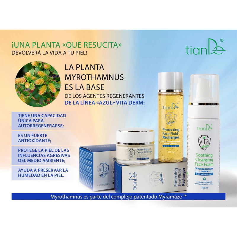 Tónico Facial Regenerador y Protector contra el envejecimiento Digital Vita Derm.