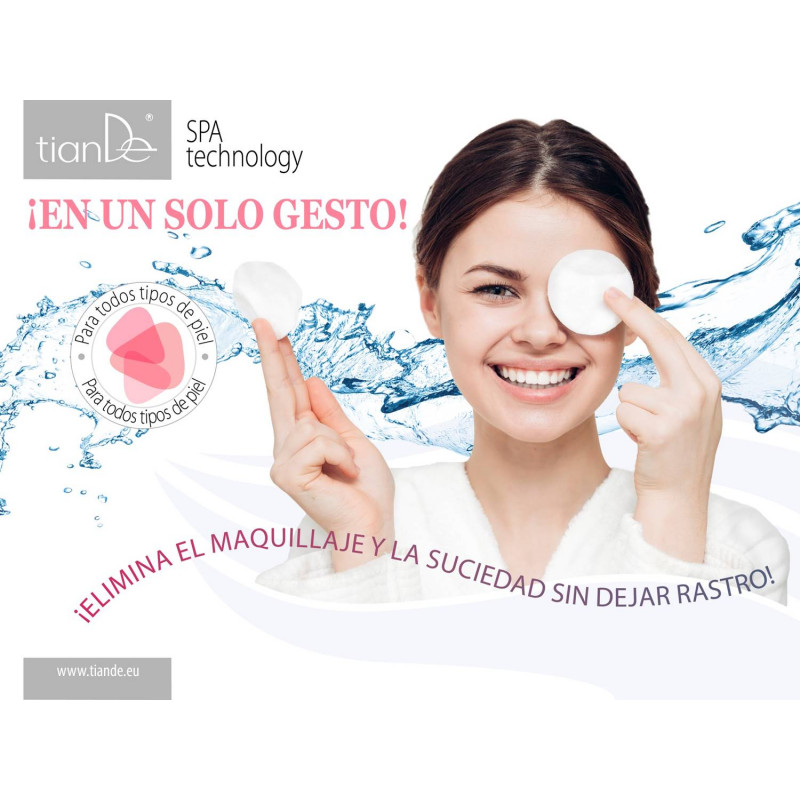 Agua Micelar Multifuncional con Fitocomplejo de plantas Naturales SPA Technology.
