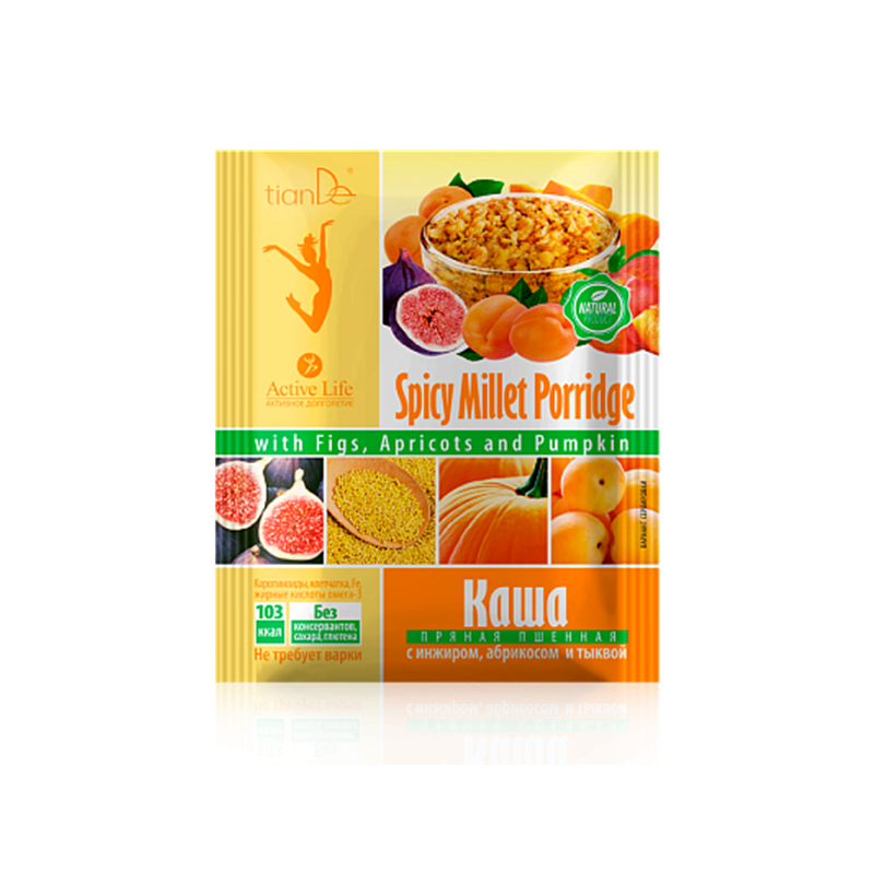 Gachas de Mijo con Higos, Albaricoque y Calabaza. 35g