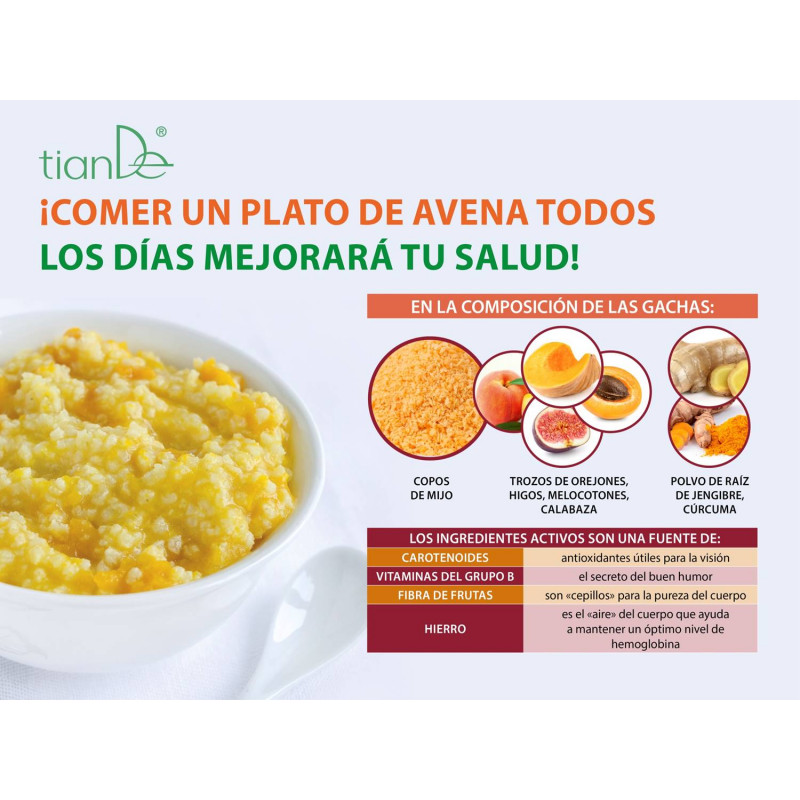 Gachas de Mijo con Higos, Albaricoque y Calabaza. 35g