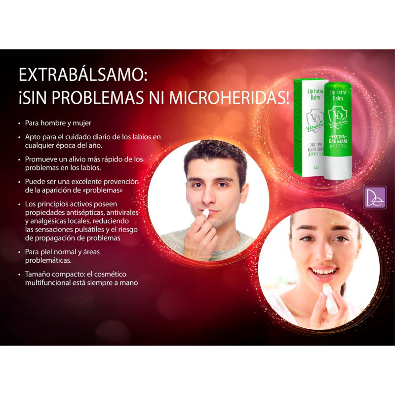 Bálsamo Labial Extra Vitalderm. 4,2 g