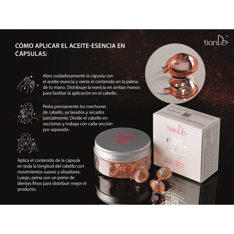 Cápsulas Para el Cabello de Aceites esenciales Efecto Laminación. 20/u