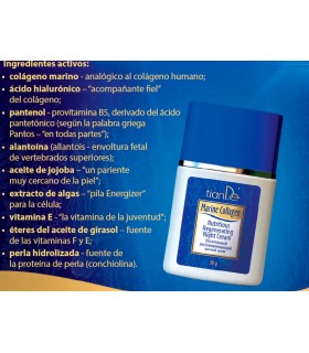 Crema Facial de Noche Nutriva y Regeneradora con Colágeno Marino. 30 g